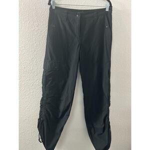 Vintage H&M Parachute Pants Womens Size 10‎ Black Military Cargo Baggy Y2K Gorp